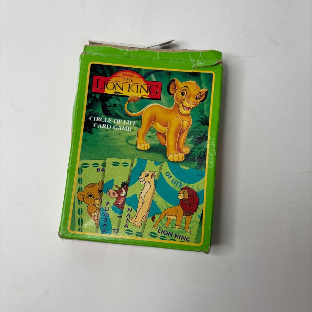 Vintage Disney The Lion King Circle of Life Card Game 1994 Parker Brothers 40103